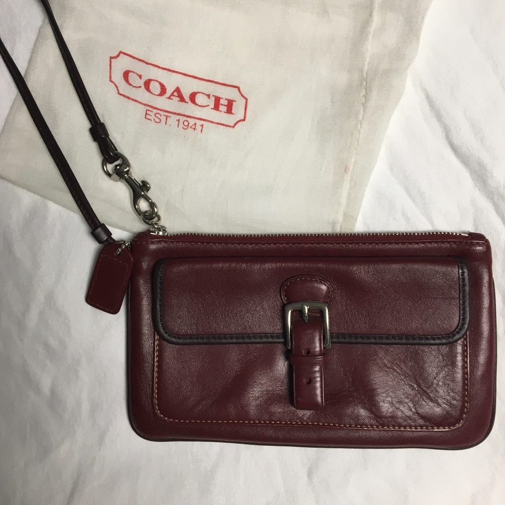 Coach Maroon clutch